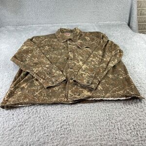 Wrangler Camo Print Flannel Lined Shirt Jacket Men's 3XL